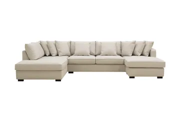 Rossita 5-sits Vänstervänd U-formad Djup Soffa med Divan och Schäslong i Tyg