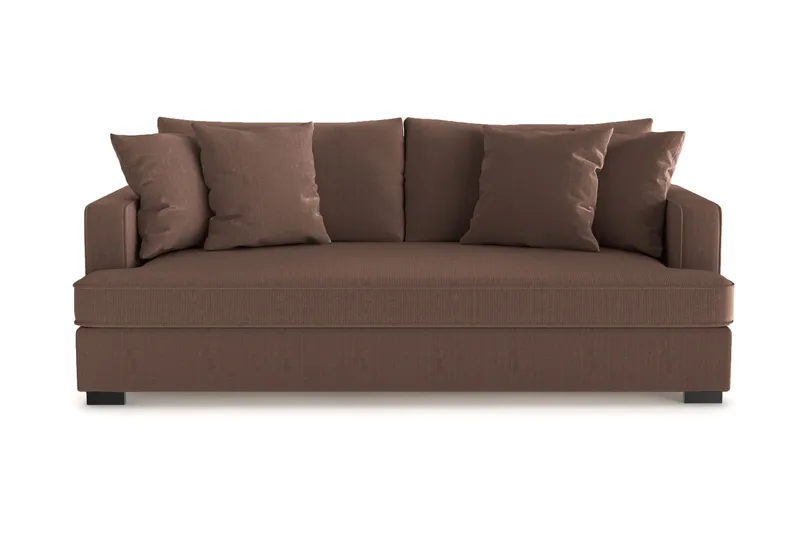 Rossita Djup 3-sits Sammetsoffa Hel dyna - Products - Möbler - Soffa - 3 sits soffa