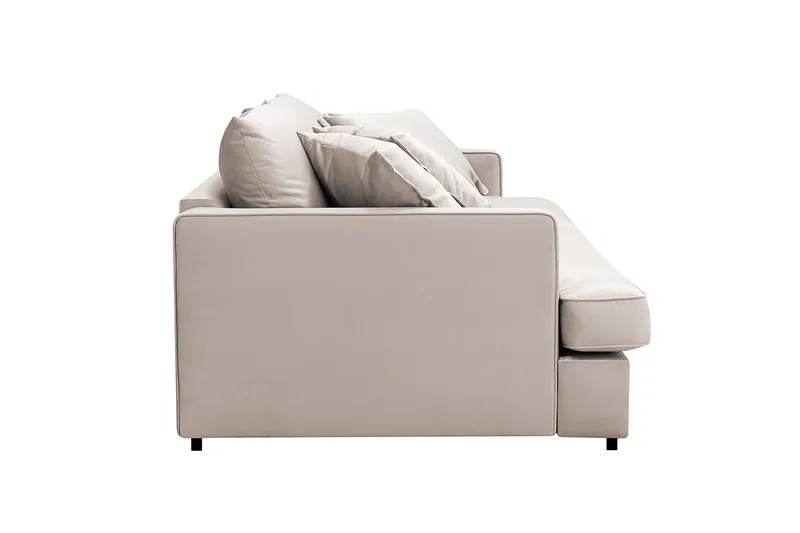 Rossita Lyx 2,5-sits Extra djup Soffa i Sammet - Beige - Products - Möbler - Soffa - 3 sits soffa