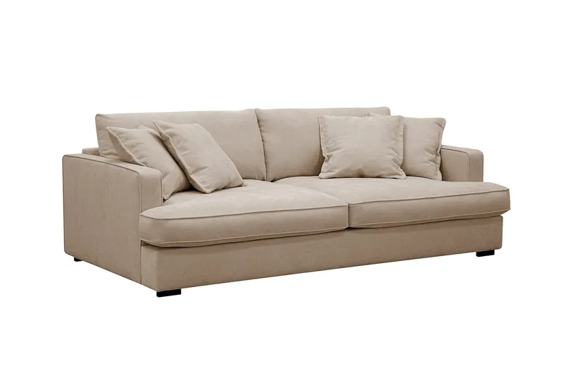 Rossita Lyx 2,5-sits Extra djup Soffa i Tyg - Ljusbrun - Products - Möbler - Soffa - 3 sits soffa