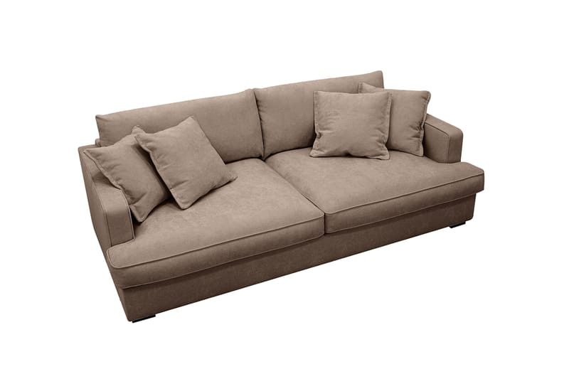 Rossita Lyx 2,5-sits Extra djup Soffa i Tyg - Mörkbrun - Products - Möbler - Soffa - 3 sits soffa