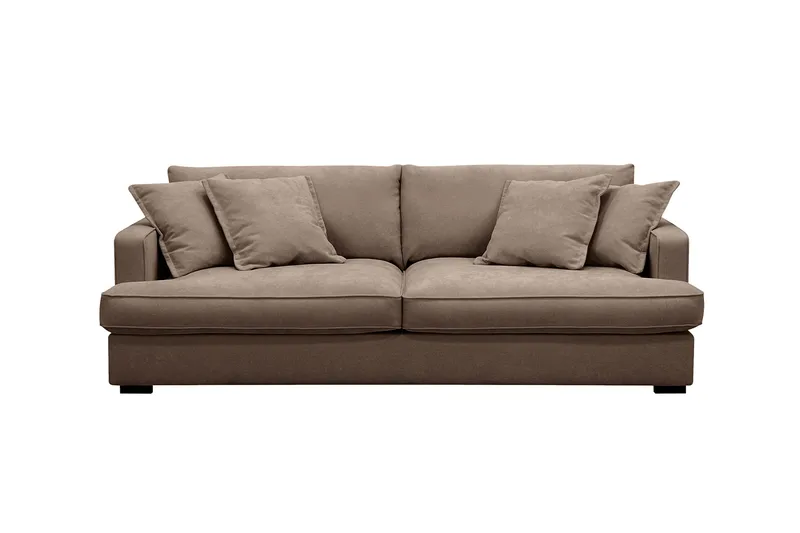 Rossita Lyx 2,5-sits Extra djup Soffa i Tyg - Mörkbrun - Products - Möbler - Soffa - 3 sits soffa