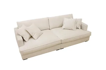 Rossita Lyx 3-sits Extra djup Soffa i Chenille - Beige - Products - Möbler - Soffa - 3 sits soffa