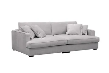Rossita Lyx 3-sits Extra djup Soffa i Chenille - Grå - Products - Möbler - Soffa - 3 sits soffa