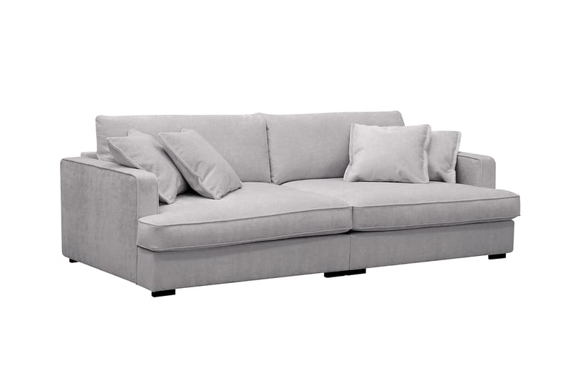 Rossita Lyx 3-sits Extra djup Soffa i Chenille - Grå - Products - Möbler - Soffa - 3 sits soffa
