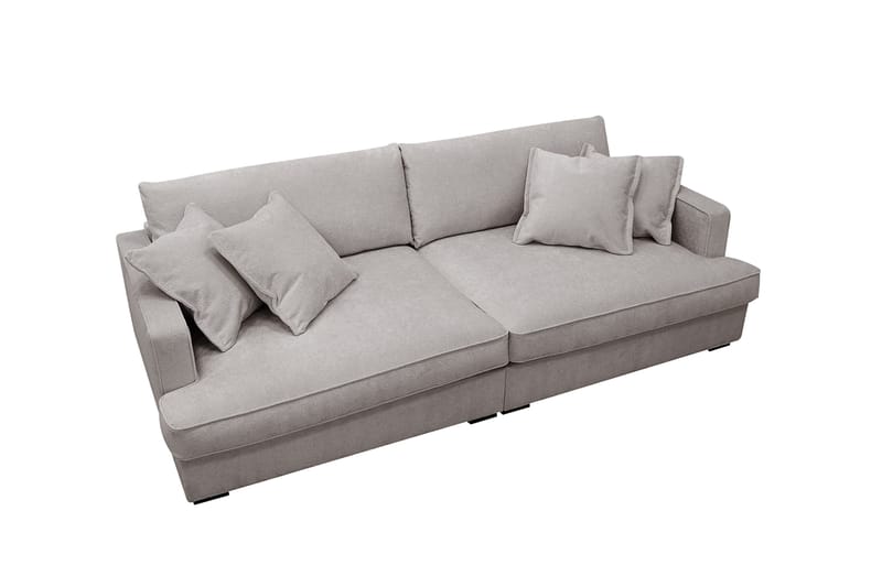 Rossita Lyx 3-sits Extra djup Soffa i Chenille - Grå/Brun - Products - Möbler - Soffa - 3 sits soffa