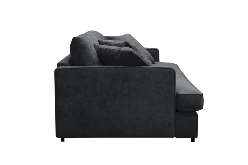 Rossita Lyx 3-sits Extra djup Soffa i Chenille - Svart - Products - Möbler - Soffa - 3 sits soffa