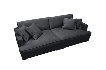 Rossita Lyx 3-sits Extra djup Soffa i Chenille - Svart - Products - Möbler - Soffa - 3 sits soffa