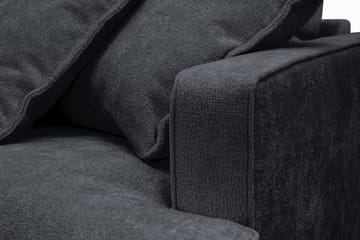 Rossita Lyx 3-sits Extra djup Soffa i Chenille - Svart - Products - Möbler - Soffa - 3 sits soffa