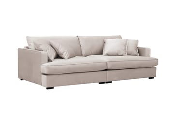 Rossita Lyx 3-sits Extra djup Soffa i Sammet - Beige - Products - Möbler - Soffa - 3 sits soffa