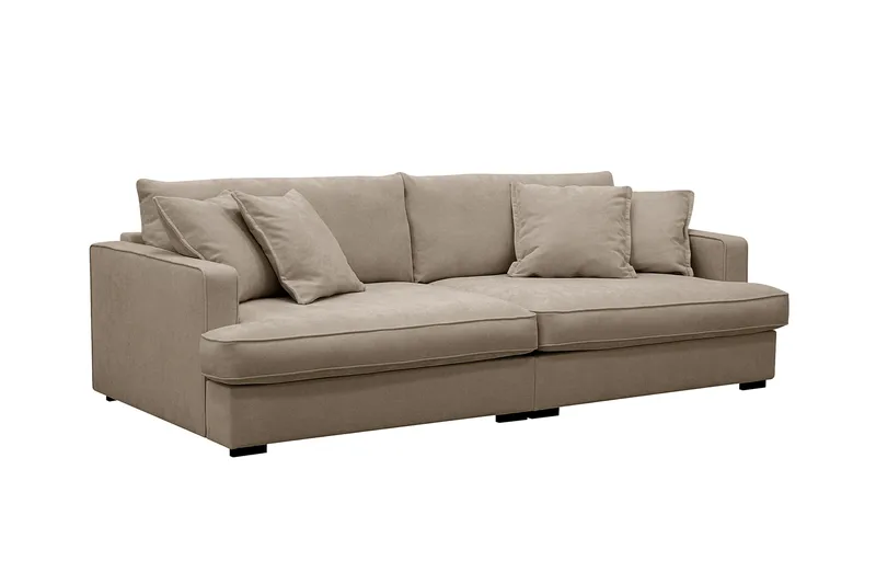 Rossita Lyx 3-sits Extra djup Soffa i Tyg - Brun - Products - Möbler - Soffa - 3 sits soffa
