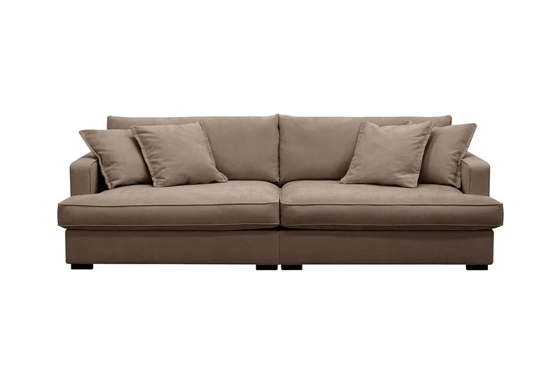Rossita Lyx 3-sits Extra djup Soffa i Tyg - Mörkbrun - Products - Möbler - Soffa - 3 sits soffa