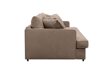 Rossita Lyx 3-sits Extra djup Soffa i Tyg - Mörkbrun - Products - Möbler - Soffa - 3 sits soffa