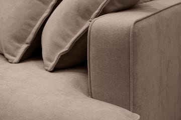 Rossita Lyx 3-sits Extra djup Soffa i Tyg - Mörkbrun - Products - Möbler - Soffa - 3 sits soffa