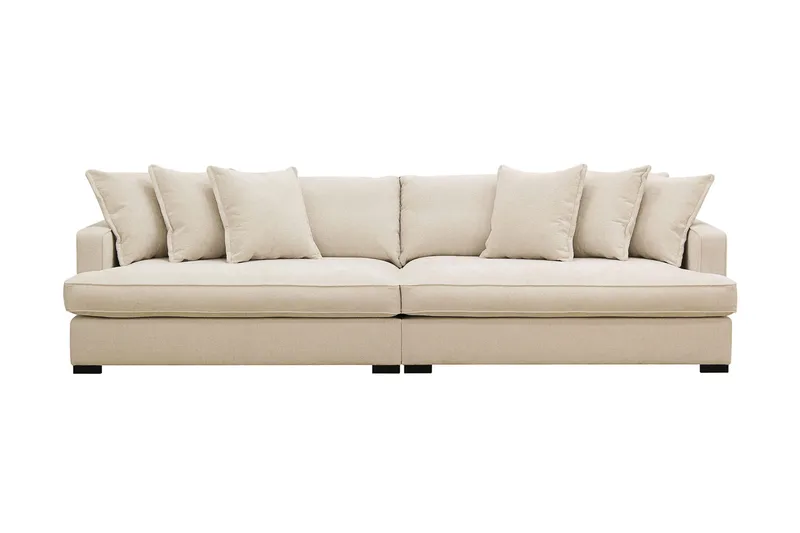 Rossita Lyx 4-sits Extra djup Soffa i Chenille - Beige - Products - Möbler - Soffa - 4 sits soffa