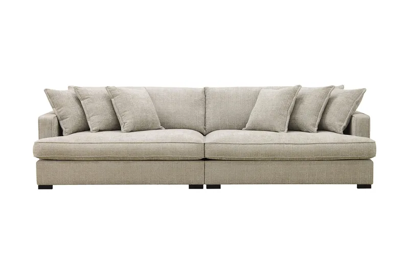 Rossita Lyx 4-sits Extra djup Soffa i Chenille - Grå / Beige - Products - Möbler - Soffa - 4 sits soffa