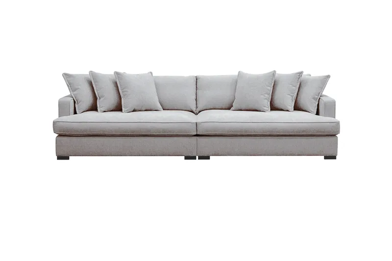 Rossita Lyx 4-sits Extra djup Soffa i Chenille - Grå / Brun - Products - Möbler - Soffa - 4 sits soffa