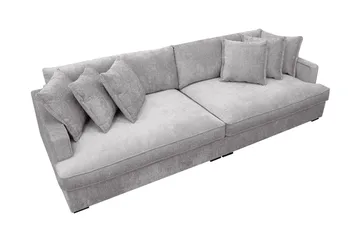 Rossita Lyx 4-sits Extra djup Soffa i Chenille - Grå - Products - Möbler - Soffa - 4 sits soffa