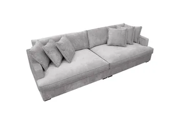 Rossita Lyx 4-sits Extra djup Soffa i Chenille - Grå - Products - Möbler - Soffa - 4 sits soffa
