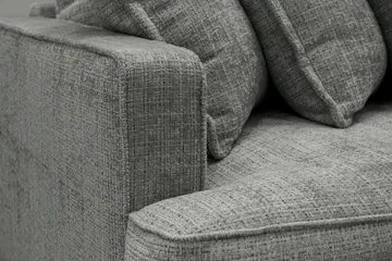 Rossita Lyx 4-sits Extra djup Soffa i Chenille - Grå - Products - Möbler - Soffa - 4 sits soffa