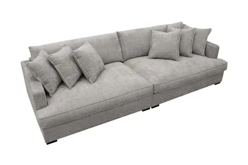 Rossita Lyx 4-sits Extra djup Soffa i Chenille - Ljusgrå - Products - Möbler - Soffa - 4 sits soffa