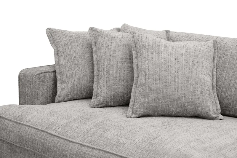 Rossita Lyx 4-sits Extra djup Soffa i Chenille - Ljusgrå - Products - Möbler - Soffa - 4 sits soffa