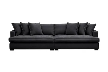 Rossita Lyx 4-sits Extra djup Soffa i Chenille - Svart - Products - Möbler - Soffa - 4 sits soffa