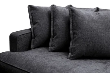 Rossita Lyx 4-sits Extra djup Soffa i Chenille - Trenza 01, Svart Chenille - Products - Möbler - Soffa - 4 sits soffa