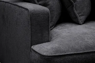 Rossita Lyx 4-sits Extra djup Soffa i Chenille - Trenza 01, Svart Chenille - Products - Möbler - Soffa - 4 sits soffa