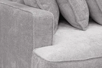 Rossita Lyx 4-sits Extra djup Soffa i Chenille - Trenza 03, Grå Chenille - Products - Möbler - Soffa - 4 sits soffa