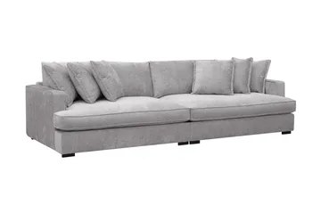 Rossita Lyx 4-sits Extra djup Soffa i Chenille - Trenza 03, Grå Chenille - Products - Möbler - Soffa - 4 sits soffa