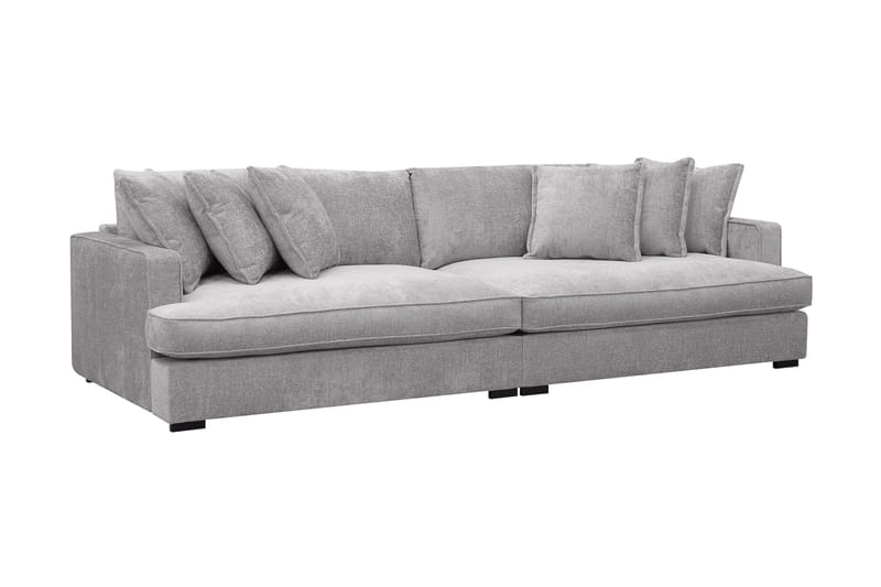 Rossita Lyx 4-sits Extra djup Soffa i Chenille - Trenza 03, Grå Chenille - Products - Möbler - Soffa - 4 sits soffa