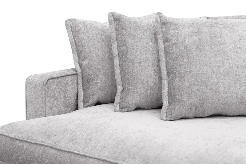 Rossita Lyx 4-sits Extra djup Soffa i Chenille - Trenza 03, Grå Chenille - Products - Möbler - Soffa - 4 sits soffa