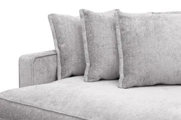 Rossita Lyx 4-sits Extra djup Soffa i Chenille - Trenza 03, Grå Chenille - Products - Möbler - Soffa - 4 sits soffa