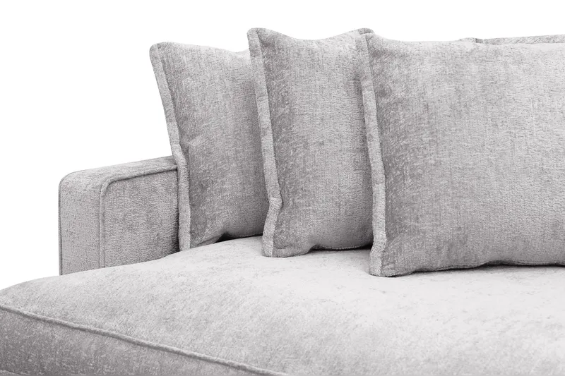 Rossita Lyx 4-sits Extra djup Soffa i Chenille - Trenza 03, Grå Chenille - Products - Möbler - Soffa - 4 sits soffa