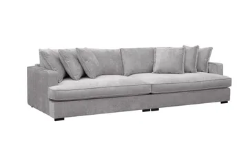 Rossita Lyx 4-sits Extra djup Soffa i Chenille - Trenza 03, Grå Chenille - Products - Möbler - Soffa - 4 sits soffa
