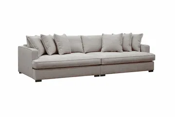 Rossita Lyx 4-sits Extra djup Soffa i Chenille - Trenza 08, Grå/Brun Chenille - Products - Möbler - Soffa - 4 sits soffa