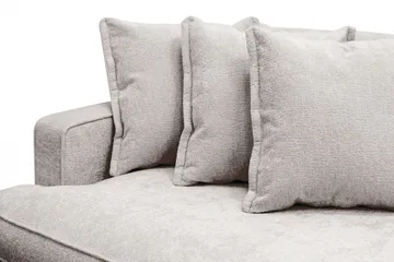 Rossita Lyx 4-sits Extra djup Soffa i Chenille - Trenza 08, Grå/Brun Chenille - Products - Möbler - Soffa - 4 sits soffa