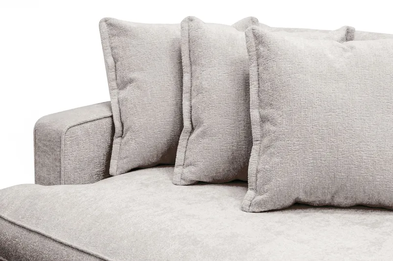 Rossita Lyx 4-sits Extra djup Soffa i Chenille - Trenza 08, Grå/Brun Chenille - Products - Möbler - Soffa - 4 sits soffa
