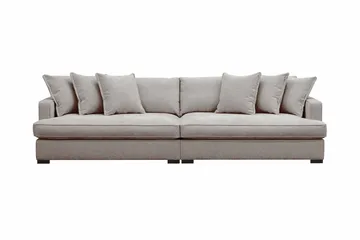 Rossita Lyx 4-sits Extra djup Soffa i Chenille - Trenza 08, Grå/Brun Chenille - Products - Möbler - Soffa - 4 sits soffa