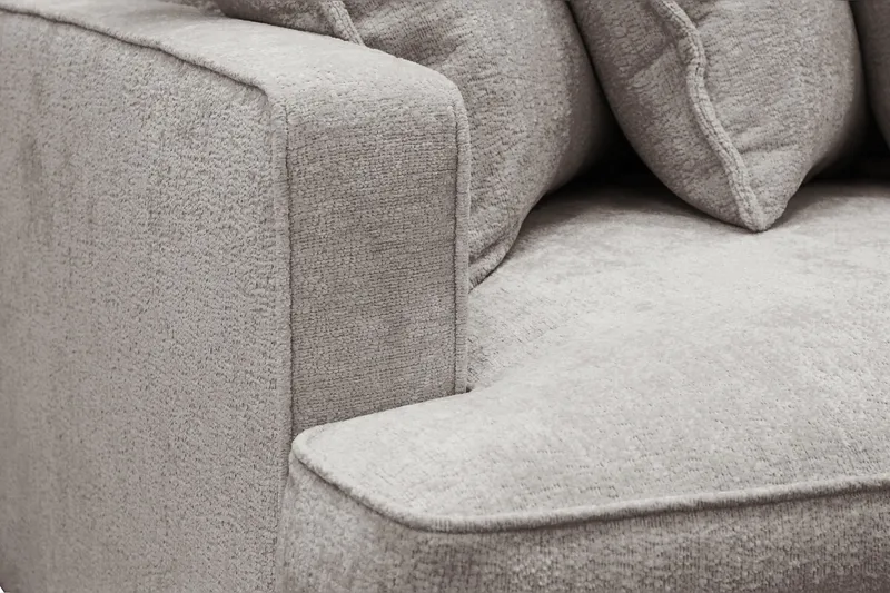 Rossita Lyx 4-sits Extra djup Soffa i Chenille - Trenza 08, Grå/Brun Chenille - Products - Möbler - Soffa - 4 sits soffa
