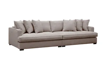 Rossita Lyx 4-sits Extra djup Soffa i Chenille - Trenza 08, Grå/Brun Chenille - Products - Möbler - Soffa - 4 sits soffa