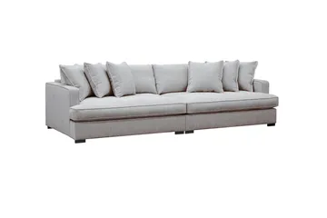 Rossita Lyx 4-sits Extra djup Soffa i Chenille - Trenza 08, Grå/Brun Chenille - Products - Möbler - Soffa - 4 sits soffa