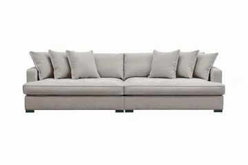 Rossita Lyx 4-sits Extra djup Soffa i Chenille - Trenza 08, Grå/Brun Chenille - Products - Möbler - Soffa - 4 sits soffa
