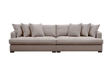 Rossita Lyx 4-sits Extra djup Soffa i Chenille - Trenza 08, Grå/Brun Chenille - Products - Möbler - Soffa - 4 sits soffa