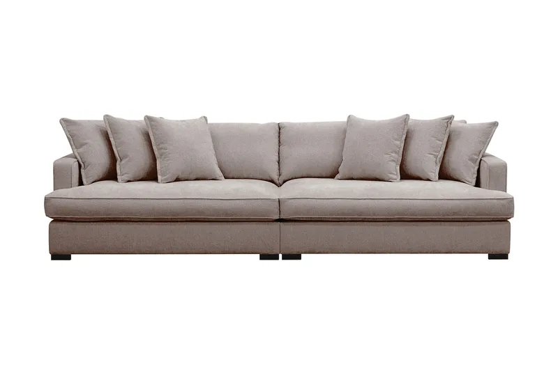 Rossita Lyx 4-sits Extra djup Soffa i Chenille - Trenza 08, Grå/Brun Chenille - Products - Möbler - Soffa - 4 sits soffa