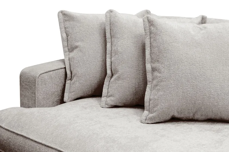 Rossita Lyx 4-sits Extra djup Soffa i Chenille - Trenza 08, Grå/Brun Chenille - Products - Möbler - Soffa - 4 sits soffa