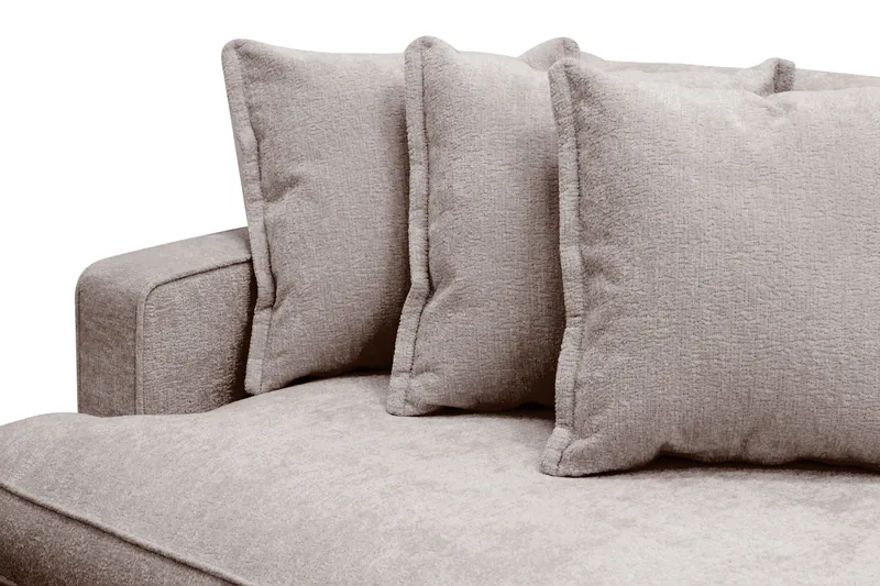 Rossita Lyx 4-sits Extra djup Soffa i Chenille - Trenza 08, Grå/Brun Chenille - Products - Möbler - Soffa - 4 sits soffa