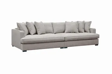 Rossita Lyx 4-sits Extra djup Soffa i Chenille - Trenza 08, Grå/Brun Chenille - Products - Möbler - Soffa - 4 sits soffa