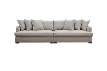 Rossita Lyx 4-sits Extra djup Soffa i Chenille - Trenza 08, Grå/Brun Chenille - Products - Möbler - Soffa - 4 sits soffa
